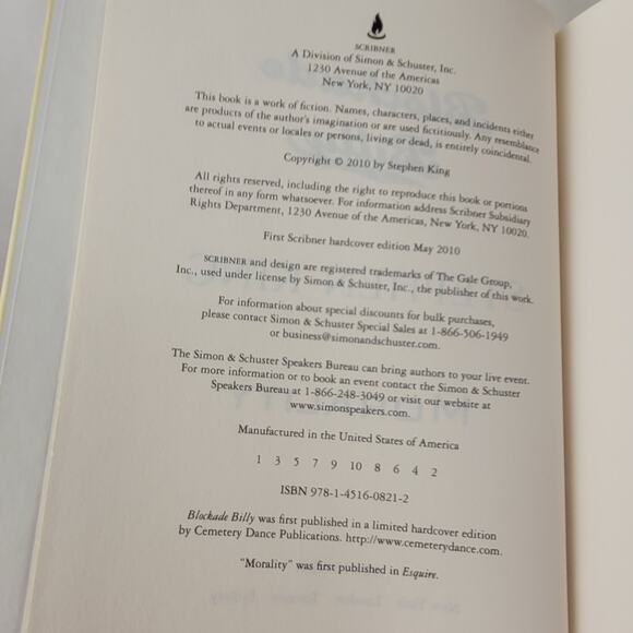 Stephen King Blockade Billy 1st edition hardcover book - Picture 2 of 7